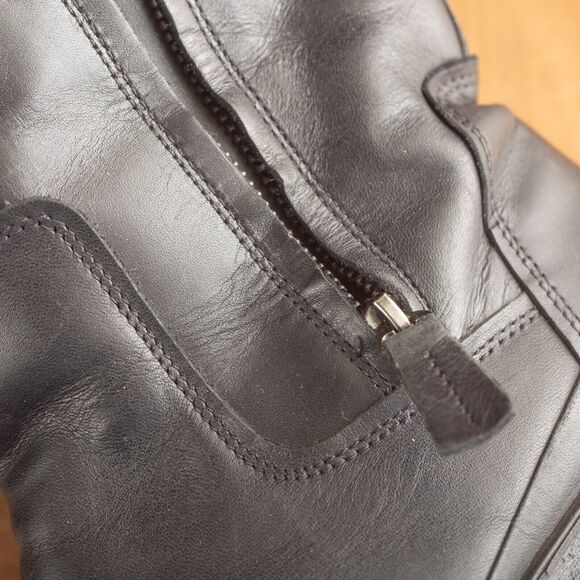 ECCO Bella Leather Double Zip Comfort Lightweight Boots Womens EU SZ 38 US 7 BLK - Picture 10 of 10